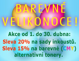 Slevová akce na barevné tonery a inkousty